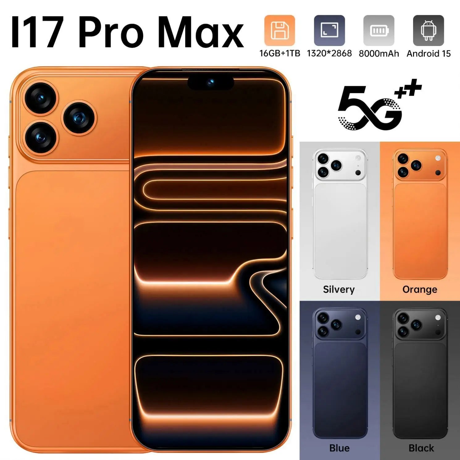 i17 Pro Max Unlocked 5G Android Smartphone