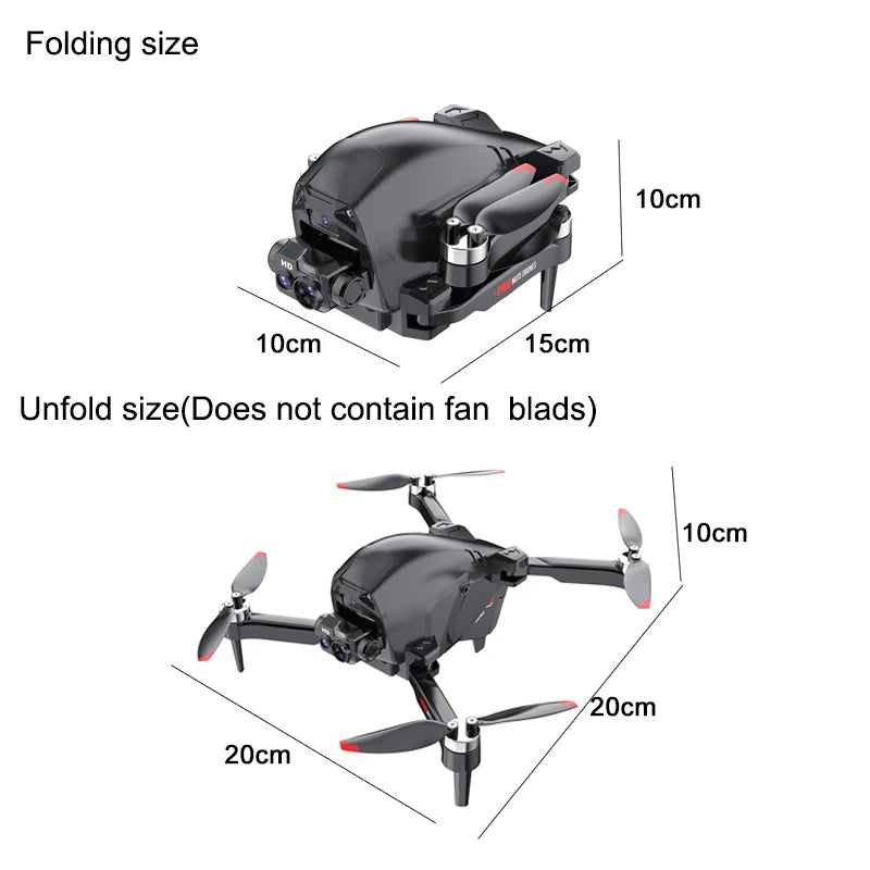 CS16 Dual Camera Drone with 4-Side Obstacle Avoidance for Beginners