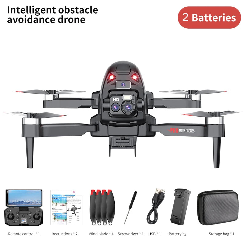 CS16 Dual Camera Drone with 4-Side Obstacle Avoidance for Beginners